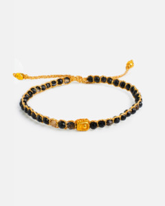 Non Sale: Black Botswana  Bracelet | Gold