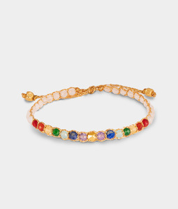 7 Chakras Moonstone Nugget Kids Bracelet | Gold