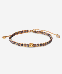 Silver Obsidian Bracelet | Gold