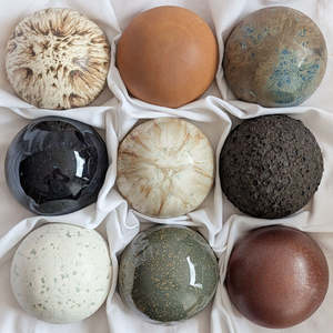 9 Piece Ceramic Dome Sets: Ceramic Dome Volcanic Collection