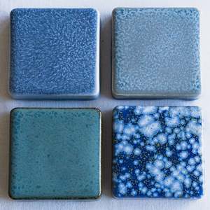 Ceramic Checkers Blue Set #1