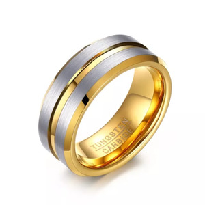 14k Gold Plated & Matte Finished Tungsten Ring For Men’s