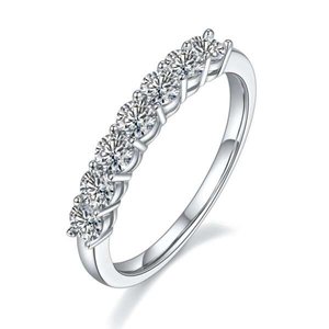 Products: s925 Eternity White Gold Plated Moissanite 0.7CT Diamonds Wedding Ring
