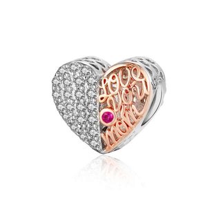 S925 Sterling Silver MOM’S HEART Charm