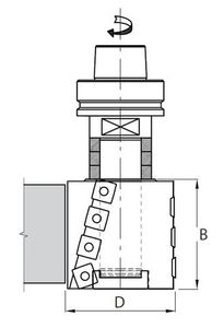 Bup: Pineapple Cutter 80x80 Mounted On Hsk Shaft