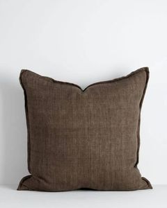 baya Sanctuary Interiors: Cassia- Handwoven 100% Linen Cushion by BAYA- Clove