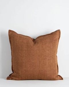 Cassia- Handwoven 100% Linen Cushion by BAYA- Tobacco