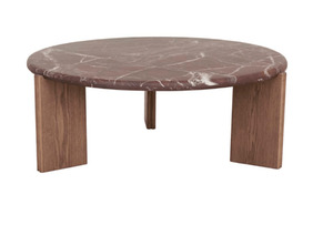 Gift Box: Ray Marble Coffee Table- Matt Rouge Marble