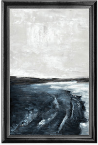 Lagoon Coastal Abstract Framed Wall Art