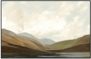 Art Sanctuary Interiors: Distant Horizon Framed Abstract Wall Art