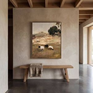 Flock Framed Canvas NZ Hand Embellished Wall Art