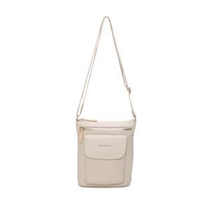 Harper Leather Crossbody Bag - Grey