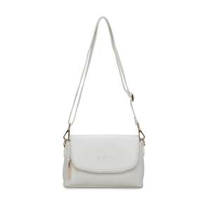 Carla Leather Crossbody Bag - White