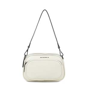 Sally Leather Crossbody Bag - Beige