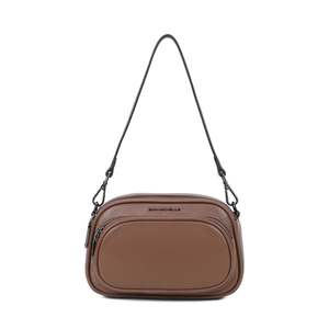 Sally Leather Crossbody Bag - Brown