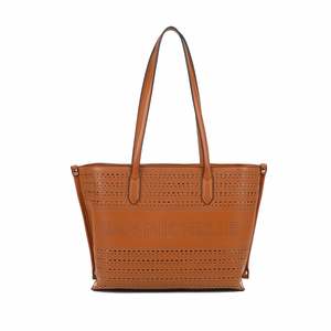 Therese Shopper Tote Bag - Brown