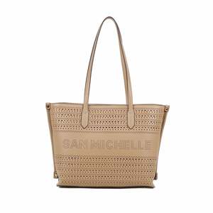 Therese Shopper Tote Bag - Beige