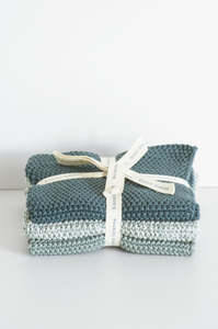 Luxury That Compliment: Cotton washcloths set of three - by Bianca Lorenne Fine linens New Zealand