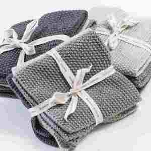 Gifts Under 30: Cotton Washcloth Set - Lavette Grey