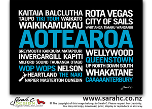 Word art or bus blind art by Sarah C Design - indoor art