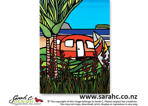 Products: Caravan at Whangamata - Portrait - Sarah C