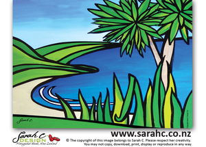 Products: Cabbage Tree and Beach - Sarah C
