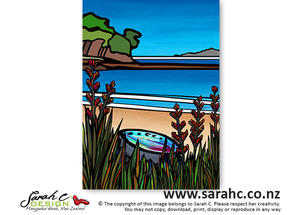 Sarah C art on corrugated iron, for display indoors or outdoors