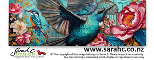 Vintage Kingfisher and Tui - Sarah C