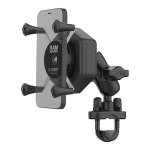 Motorcycle Accessories: RAM X-Grip Phone Mount with Vibe-Safe & U-Bolt Base - Short