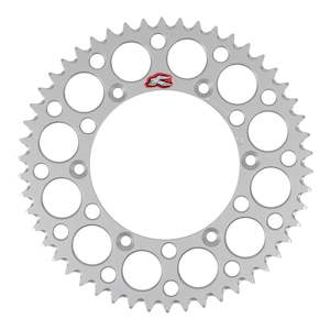 Drive Components: Renthal Sprocket Rear Silver 50T Alloy 7075 T6 Grooved