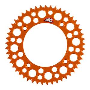 Drive Components: Renthal Sprocket Rear Orange 49T Alloy 7075 T6 Grooved