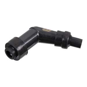 Whites Spark Plug Cap (Replaces VD05EG) Long Right Angle - Black