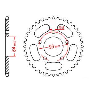 Drive Components: Sprocket Rear OE Steel 50T #520