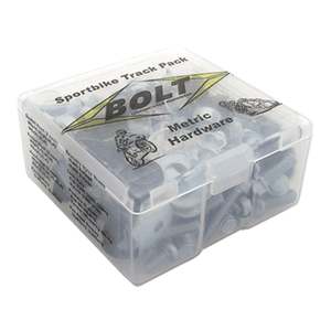 Bolt Motorcycle Hardware: BOLT SPORTBIKE TRACK PACK RETAIL 6 PACK -- SAVE 20%