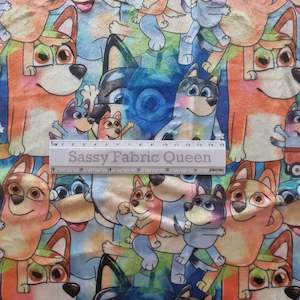 Retail Fabric: Heeler tossed - Minky