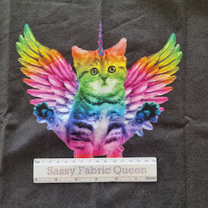 Panels: Yoga UniKitty 50cmx50cm panel - Cotton Lycra 220