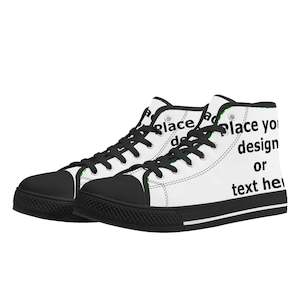 Sassy Wearables: Design Your Own Mens High Top Canvas Shoes