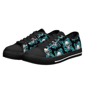 Sassy Wearables: Octoskull Womens Low Top Canvas Shoes