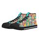Patchwork-look Womens High Top Canvas Shoes