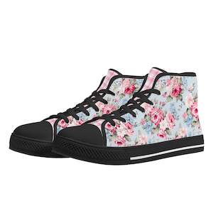 Sassy Wearables: Chicfloral Womens High Top Canvas Shoes