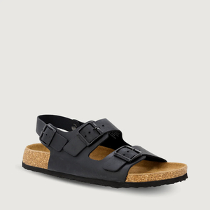 Moana Road Hikoi Sandles Black Leather back Strap - Sassy Sadie