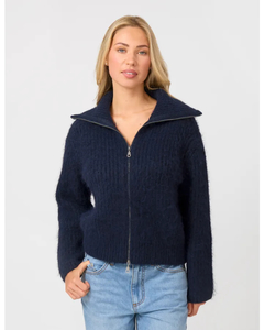 Products: Stella + Gemma Clarisse Zip Jumper - Navy - Sassy Sadie