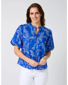Stella + Gemma Tamara Blouse - Corfu Cobalt - Sassy Sadie