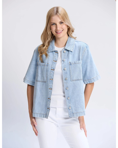 Products: Stella + Gemma Light Wash Dillion Shirt - Sassy Sadie