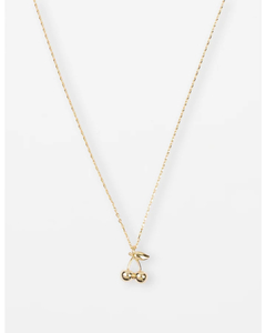 Stella + Gemma Necklace Cherries - Gold - Sassy Sadie