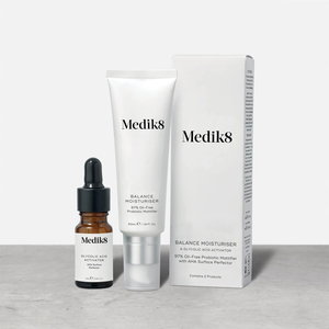 Products: Medik8 Balance Moisturiser with Glycolic Acid Activator