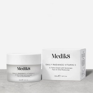 Products: Medik8 Daily Radiance Vitamin C Serum SPF 30