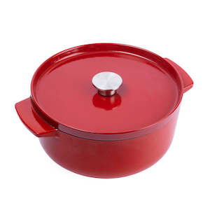 KitchenAid Covered Round Casserole 26cm/5.2L Empire Red