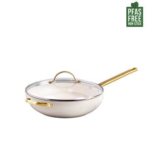Cookware: GreenPan Padova Covered Wok 32cm/5.42L Cream
