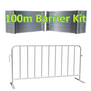 100m Pedestrian Construction Barrier Kit